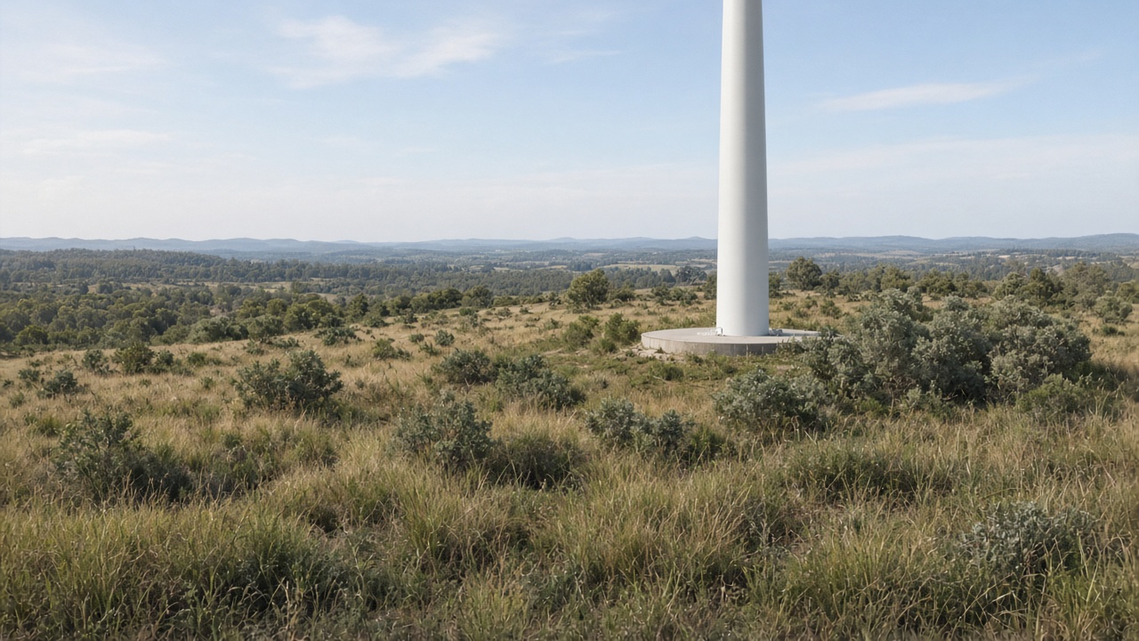 Native vegetation buffer around renewable energy infrastructure